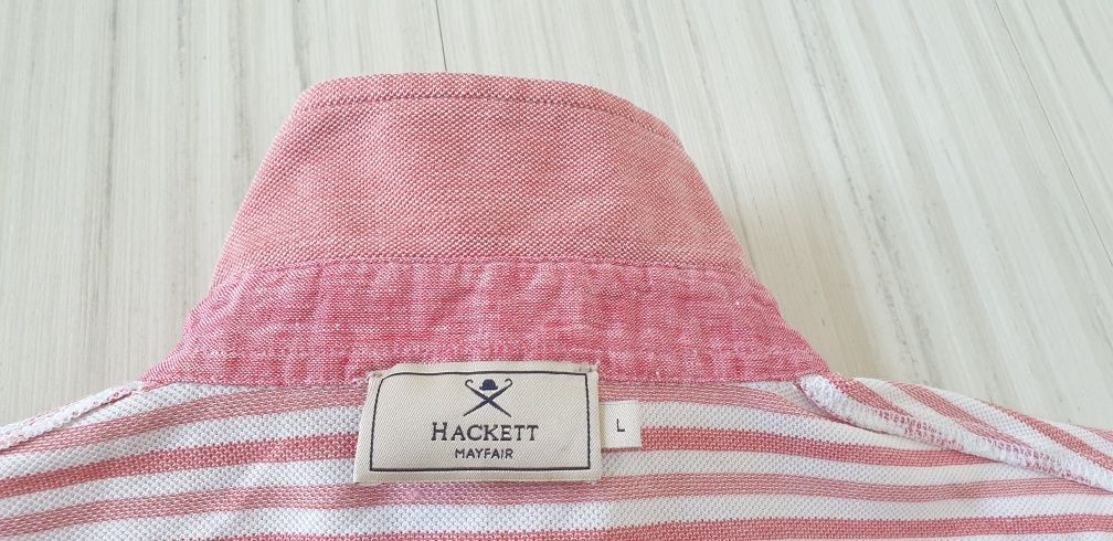 Hackett Mayfair Pique Cotton Mens Size XL НОВО! ОРИГИНАЛНА Тениска!