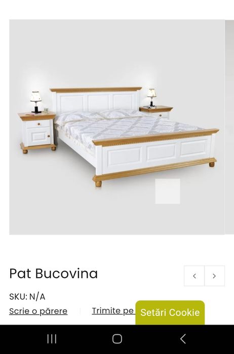 Pat lemn masiv, model Bucovina