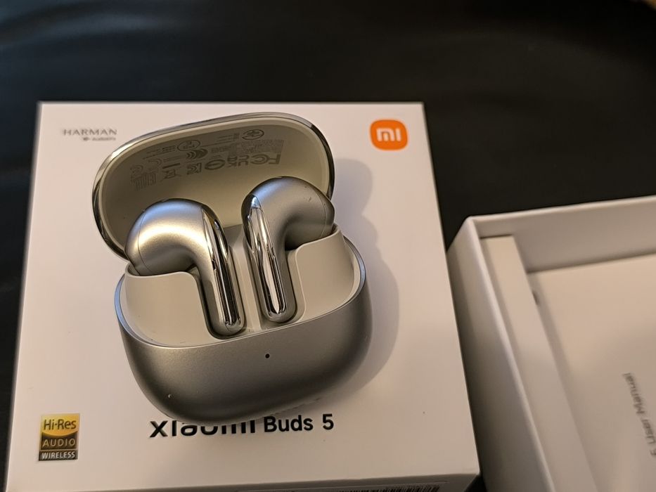 Xiaomi mi buds 5 , сиви, слушалки тапи Harman AudioEFX