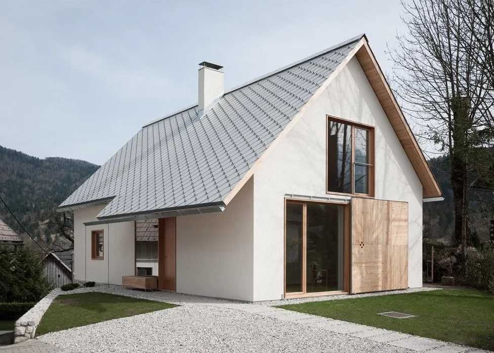 Case moderne pe structura metalica, cabane rustice tip A