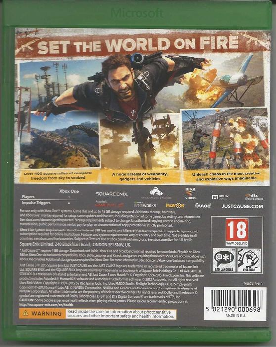 Vând Jocul Just Cause 3  pentru Xbox One