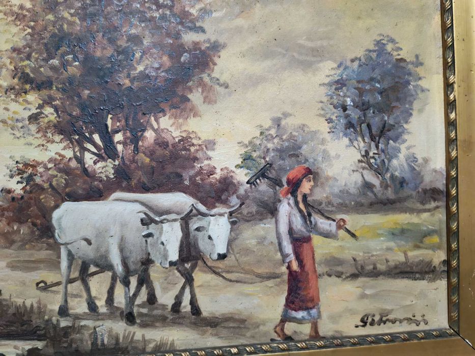 Tablou u/p semnat G. Petrovici (Petrașcu ?)