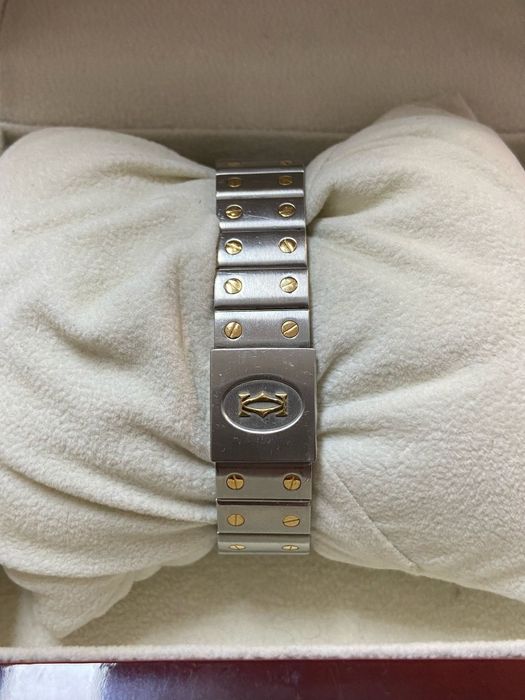 Cartier Santos Gablee watch for women 18k gold Original
