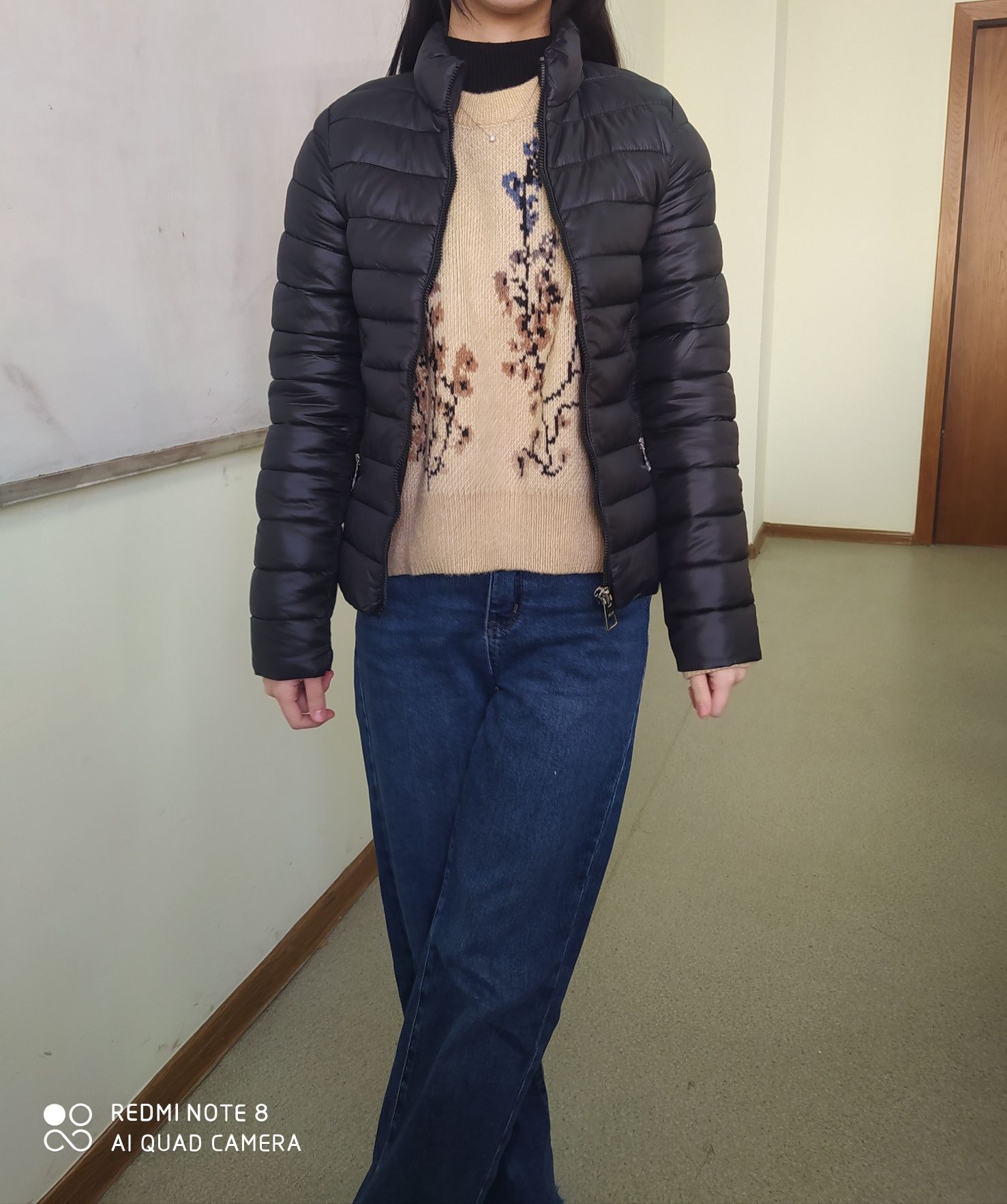 Укороченная (весенний/осенний) курточка-пуховик женская для подростка