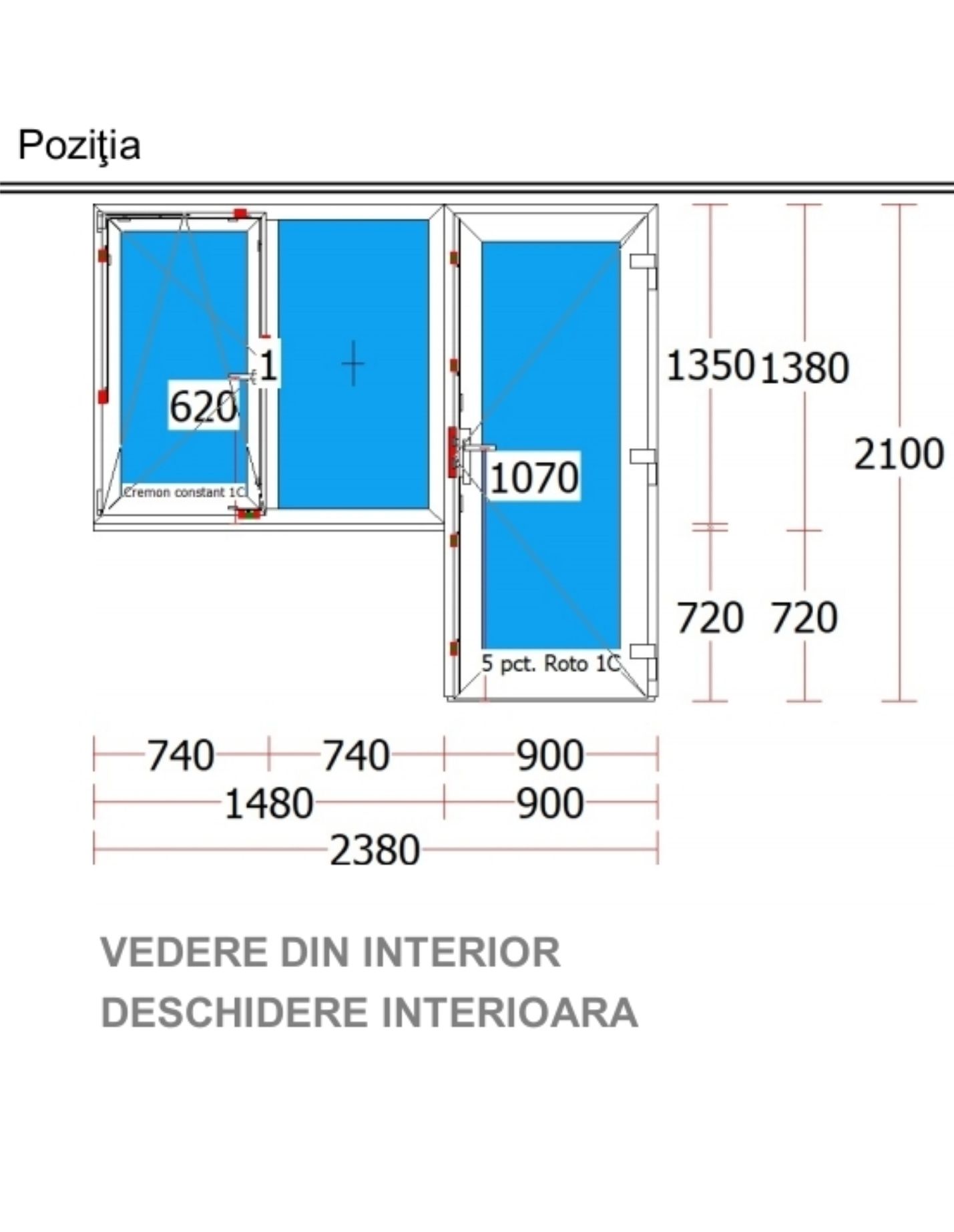 Tâmplărie termopan nouă