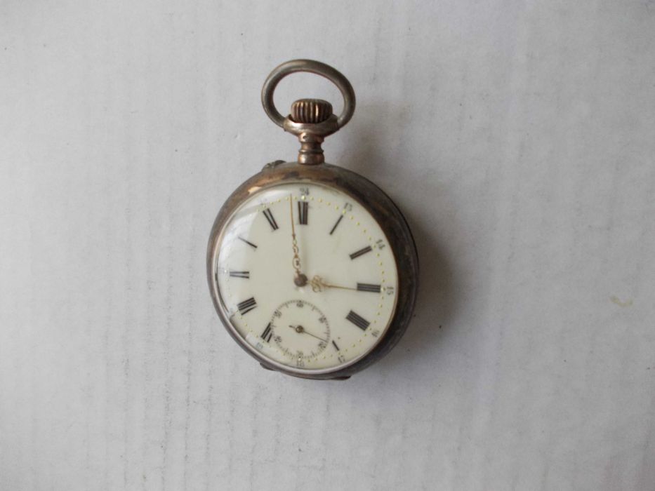 Ceas vechi de buzunar din argint