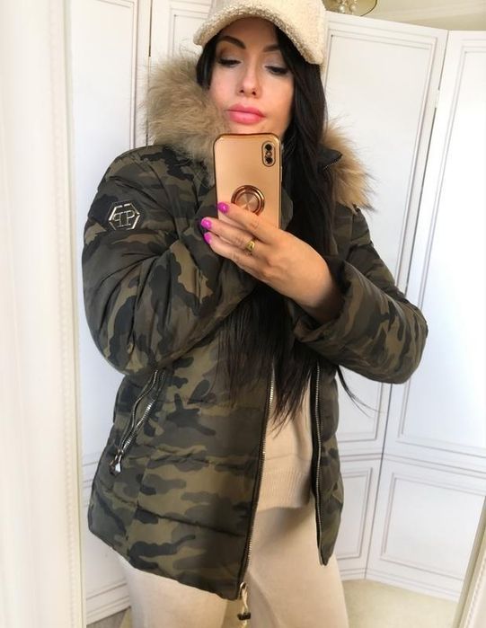 Geaca,Jacheta Originala Philipp Plein femei sau unisex!Blana Raton