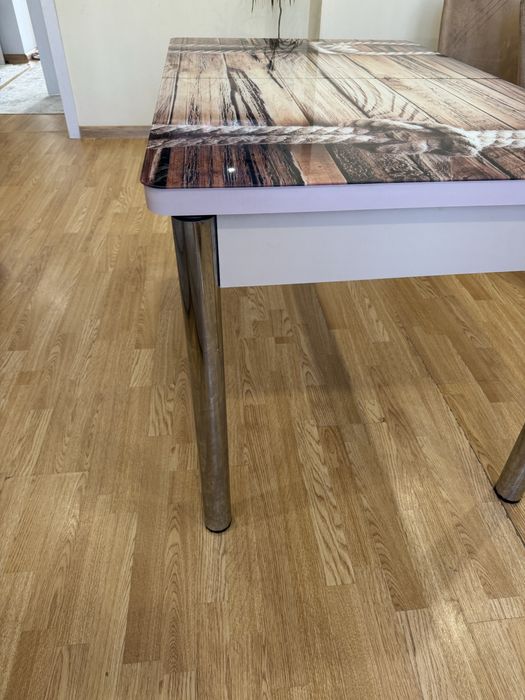 Стол кухонный каленное стекло