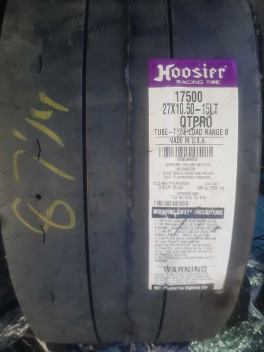 Vand slickuri DOT Hoosier 27 x 10.50 15 pentru drag racing curse slick