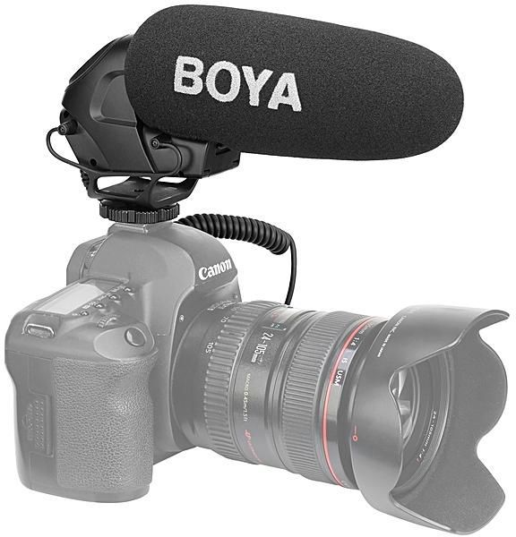 Microfon supercardioid BOYA BY-BM3030 pt aparat foto DSLR, mirrorless