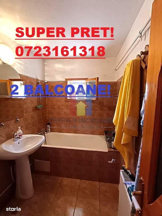 Pret Excelent! Ap 2 camere, Radu Negru, 2 balcoane