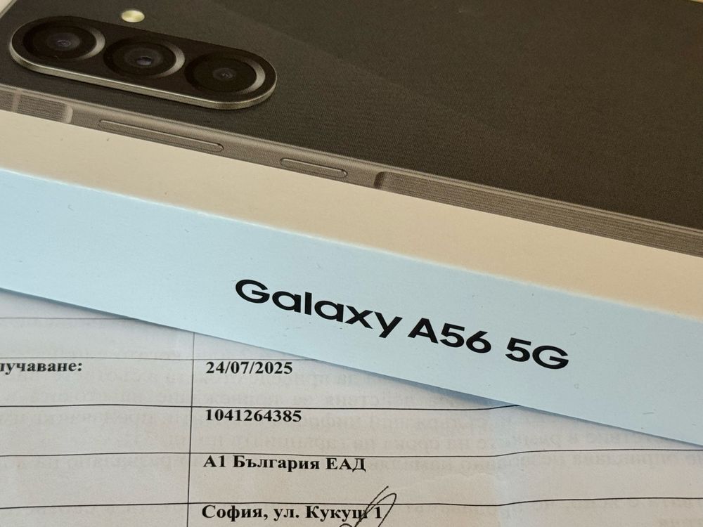 ЗАПЕЧАТАН 128GB Samsung A56 5G A1 Гаранция 2027 Black