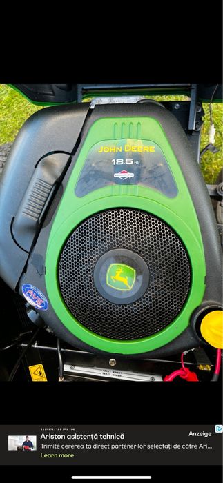Tractoraș de gazon John Deere 18.5 CP