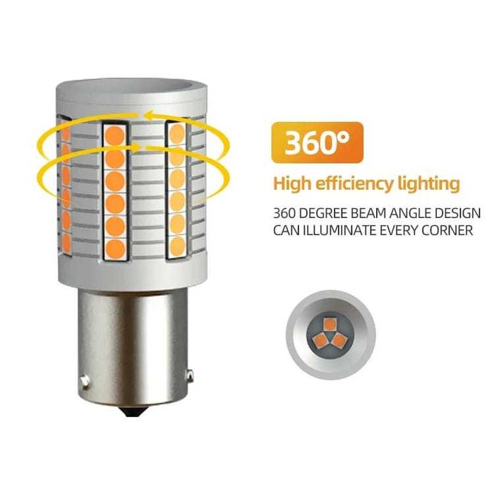 Becuri led Xentech Light 45 SMD 3030 P21w PY21w alb si portocaliu 30w