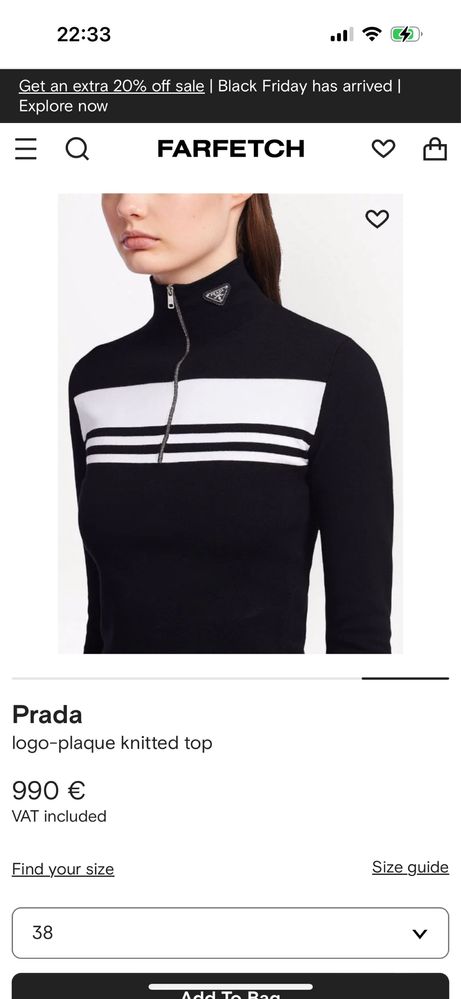 Prada Milano Top tricot fin Colecție Actuală