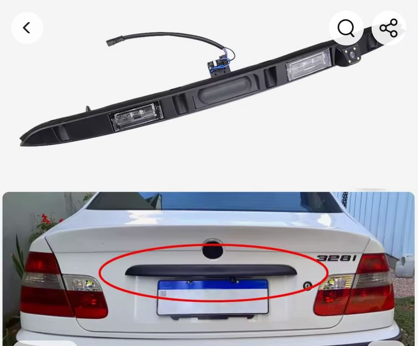 Камера за задно виждане за BMW e46 + плафони +копче + пластмаса