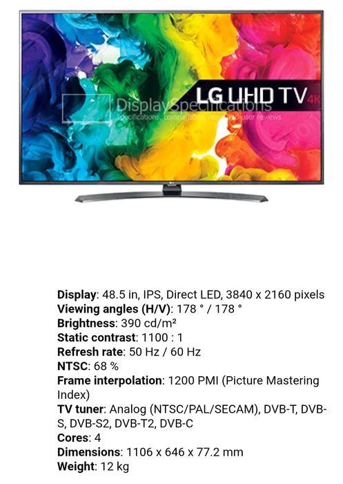 LG 49UH661V-ZF Smart 4K UltraHD Magic Remote
