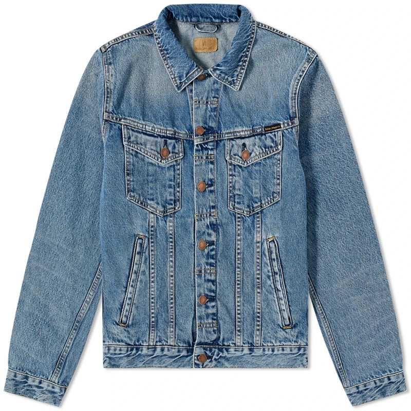 Geaca denim Nudie Jeans Bobby Blue Tribe - TRANSPORT GRATUIT