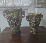 2 vaze asiatice vintage scluptate