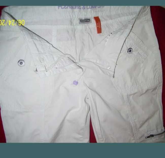 Lot pantaloni albi dama de firma 20 buc talie 85-88 cm