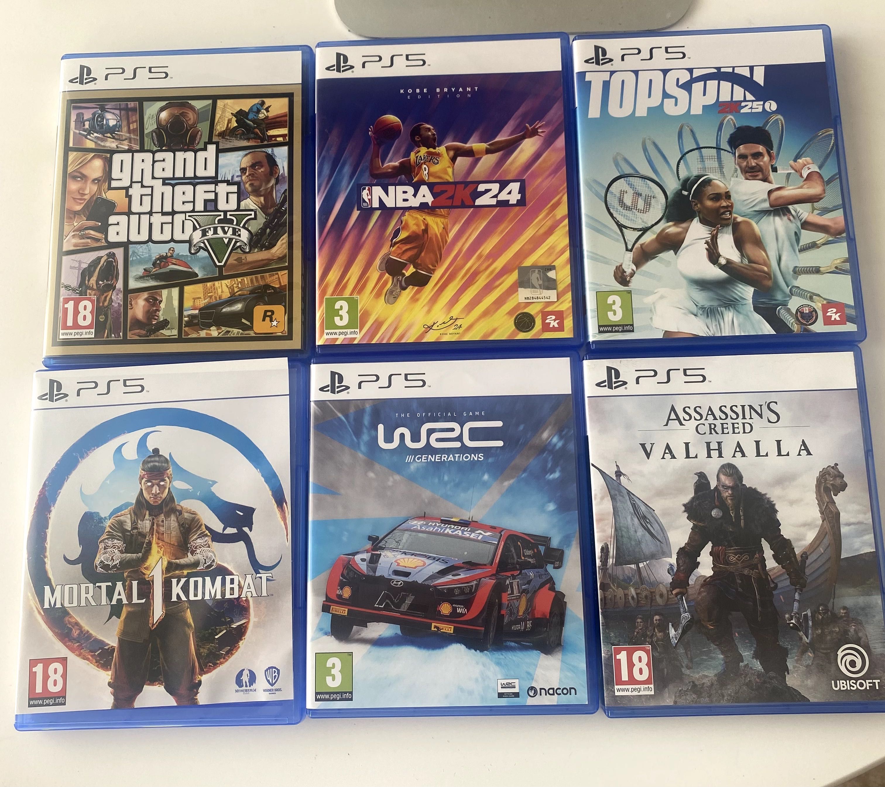 Playstation 5 SLIM (1TB) в гаранция + 6 игри с диск