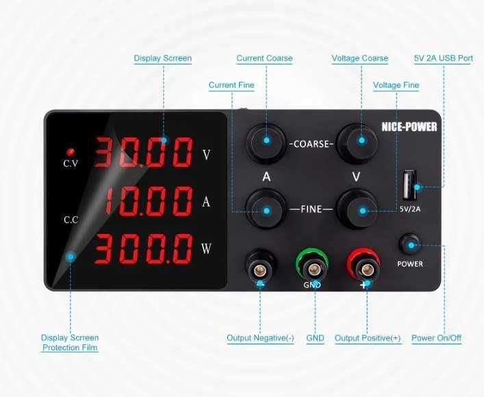 Лабораторный блок питания NicePower 30V-10A SPS-W3010