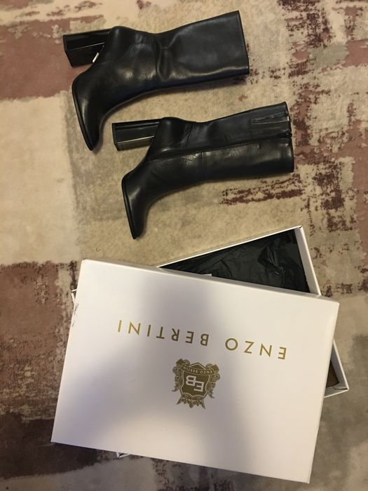 Cizme cu toc din piele naturala - NOI