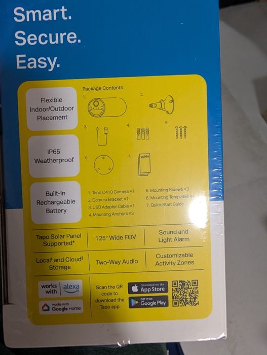 Tapo C411 KIT Solar-Powered 2K Security Camera, Black Edition