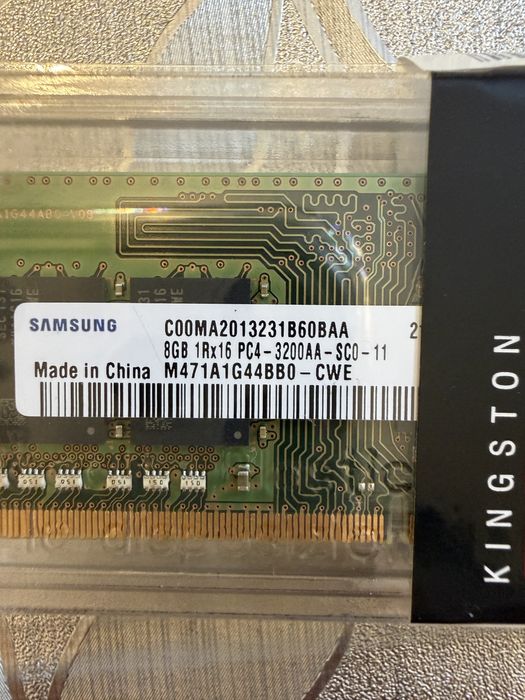 RAM 16Gb (2x8Gb) DDR4 SODIMM Samsung PC4-3200AA (3200-Mhz)
