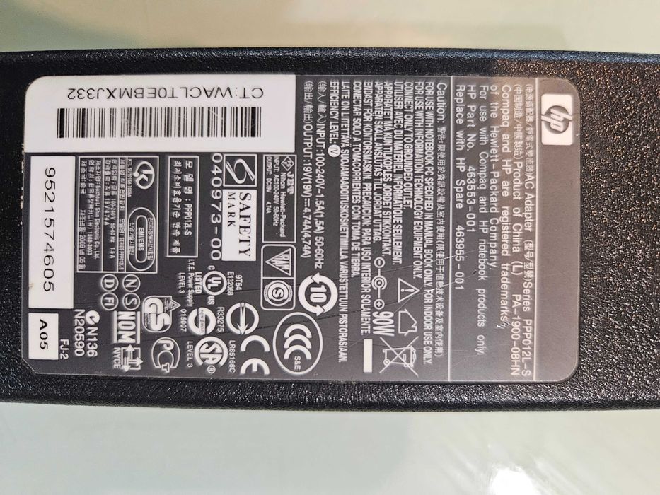 Alimentator laptop HP / Compaq 90W cod PPP012L-S cod 463553-001