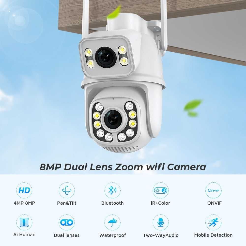 Двойна водоустойчивеа камера 2x3 Wi-Fi ICSEE