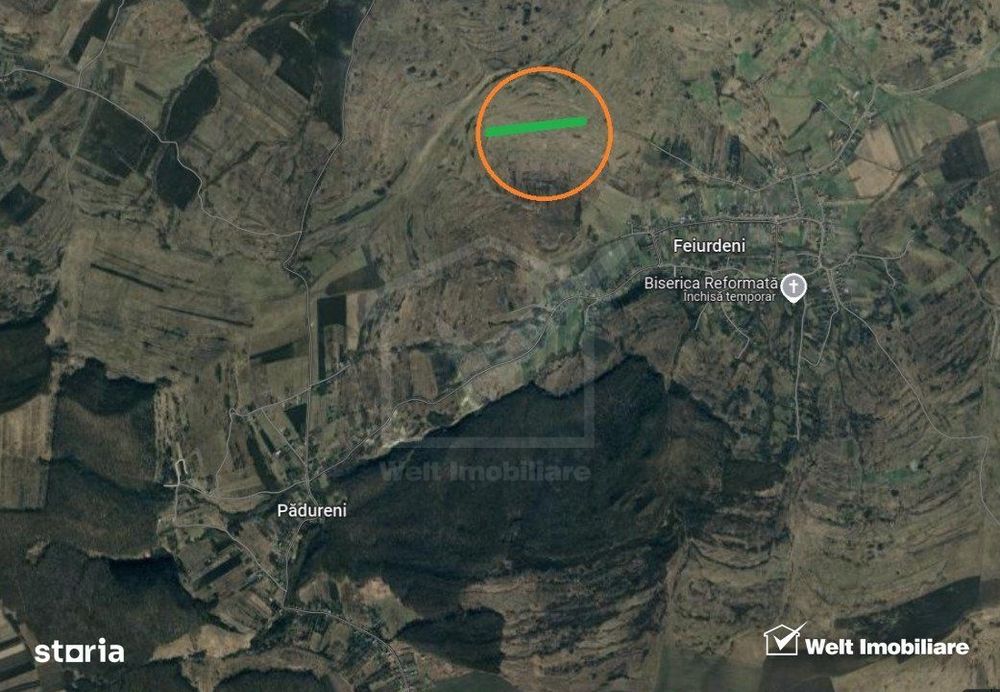 Teren extravilan in Feiurdeni, 17400 mp, expunere sudica
