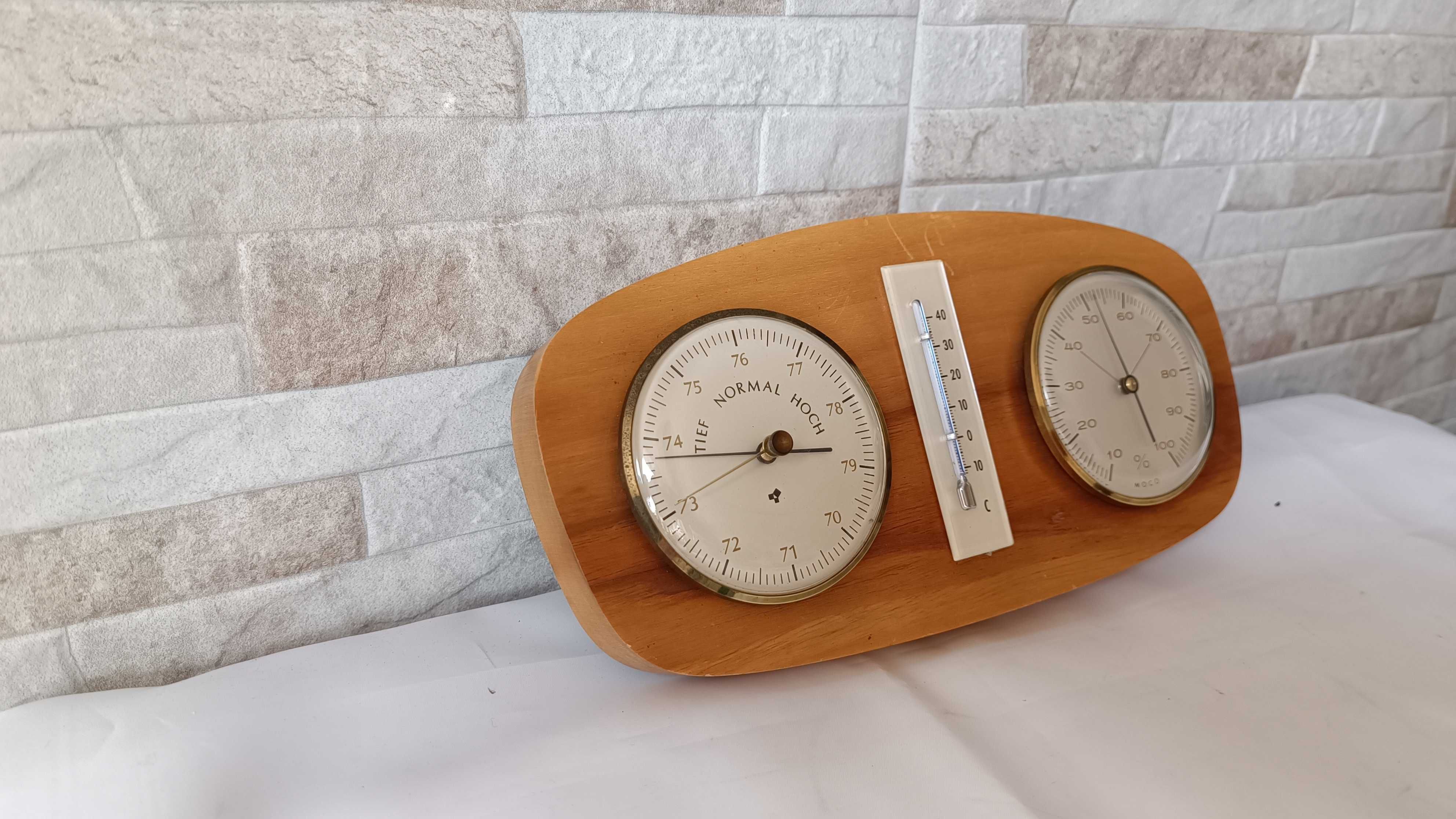 Стар немски барометър + термометър и хигрометър - 1960"г. - MOCO