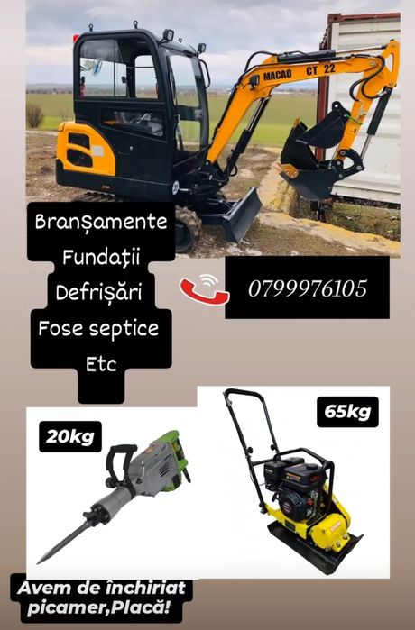 Miniexcavator de închiriat
