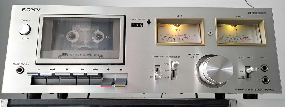 SONY TC K 15 Stereo Cassette Deck tapecorder caseta tape player
