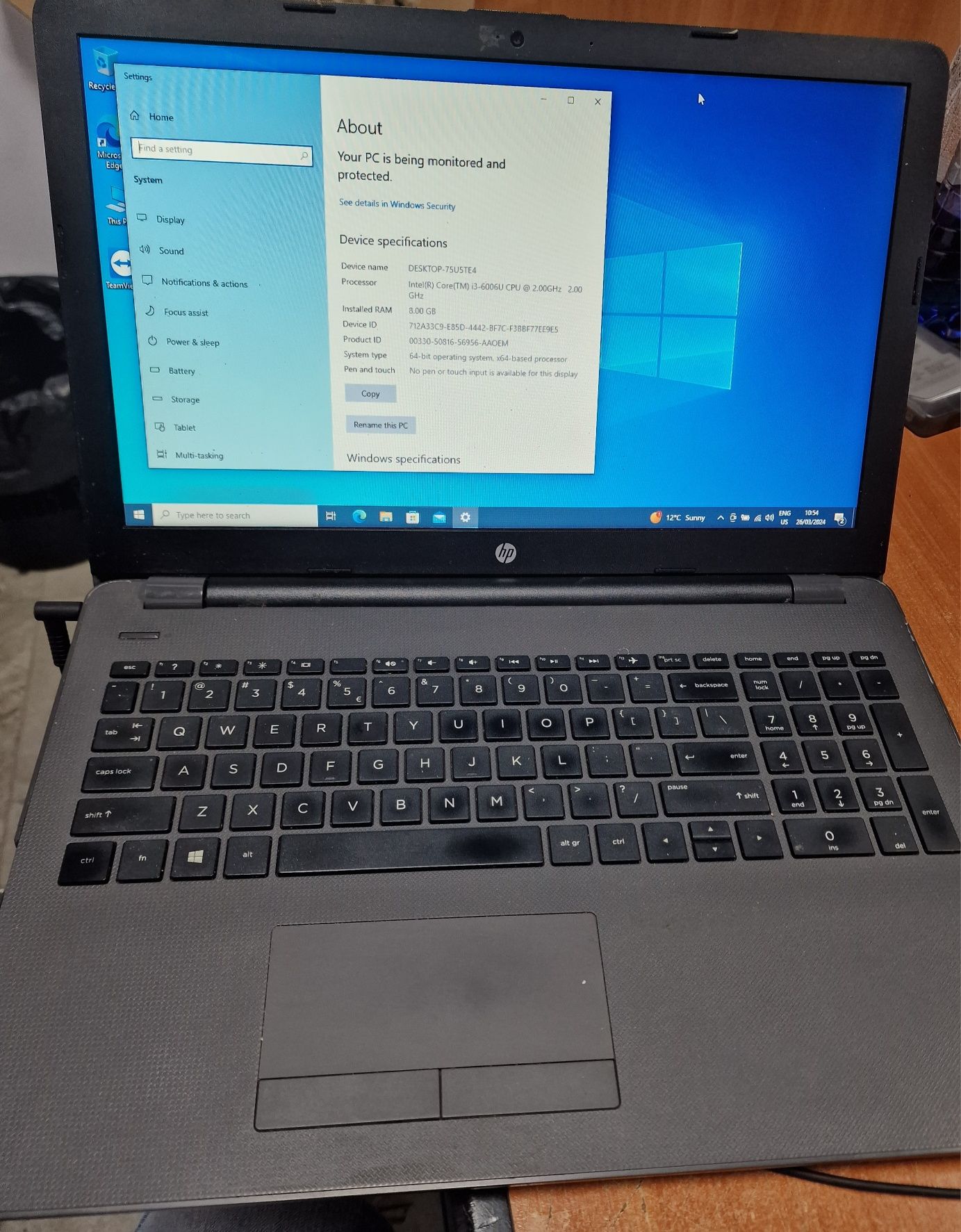 Laptop Hp 250 G6 i3