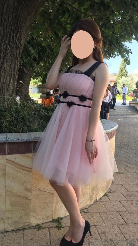 Официална розова рокля