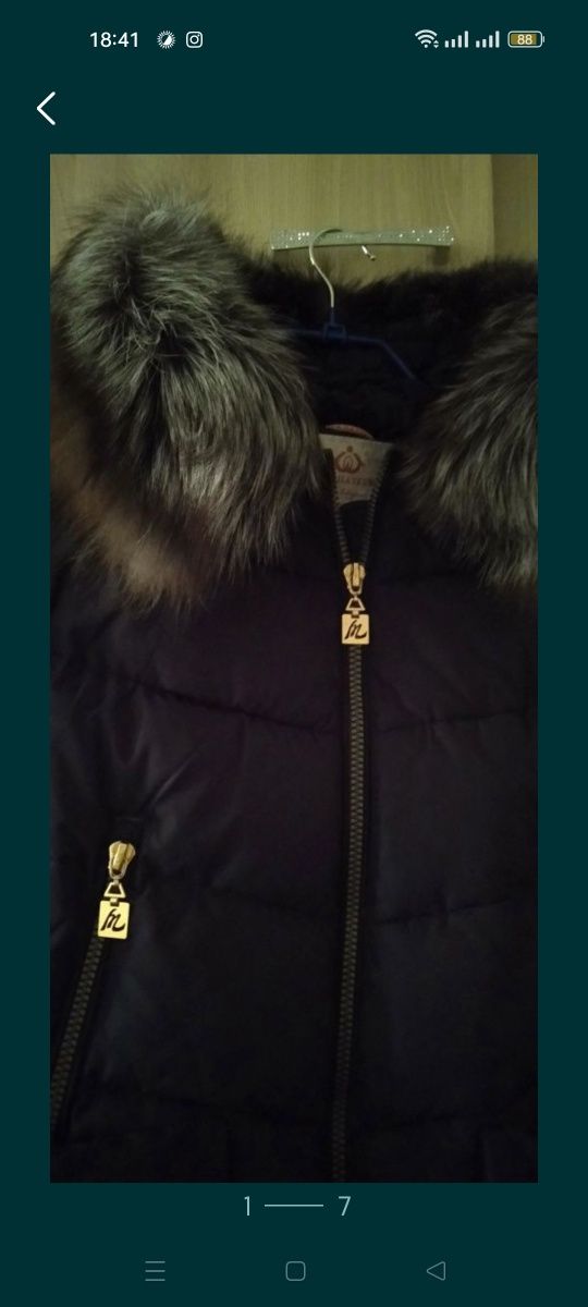 Пуховик -Куртка женская 48 размер 15000тг.
