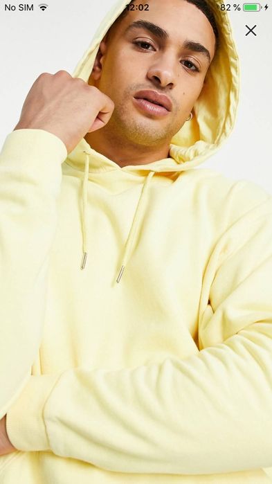 Rolling/bluza cu gluga oversized Asos ,galben neon