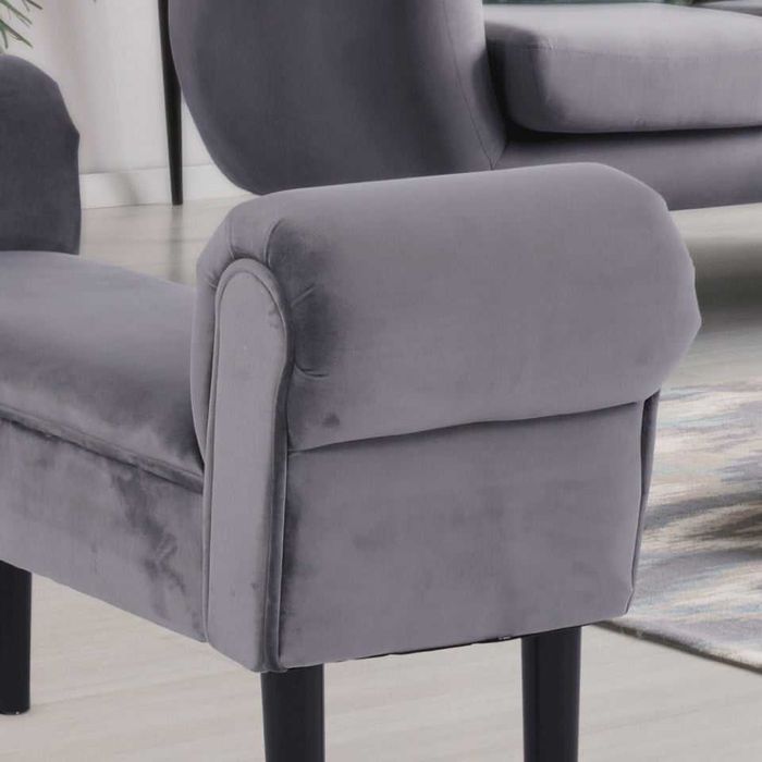 Bancheta banca bancuta living dormitor hol catifea gri