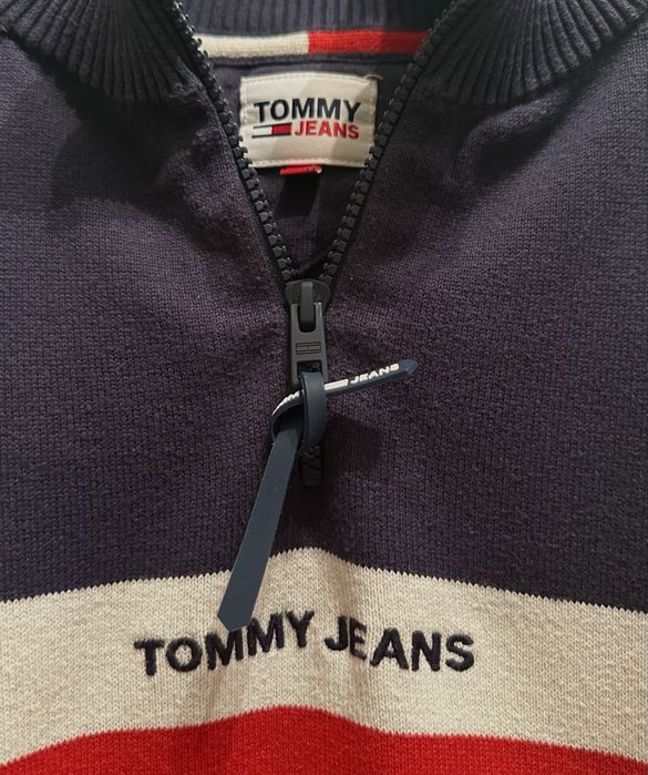 Мъжки пуловер Tommy Jeans с цип и висока яка | Размер M
