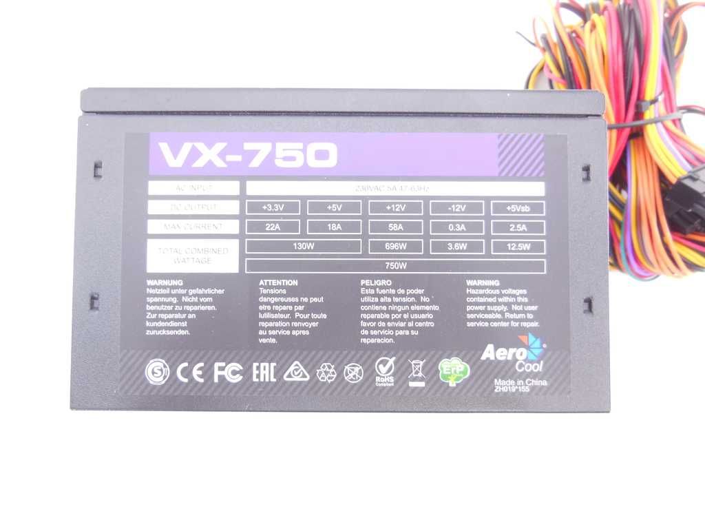 Новый блок питания AeroCool VX-750 750W
