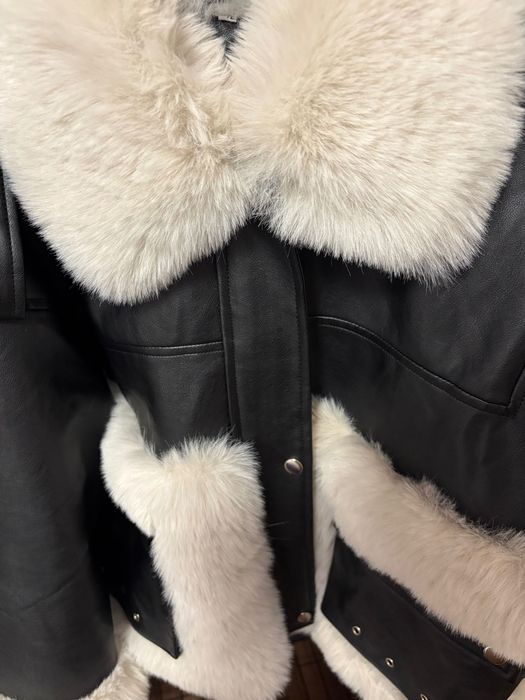 Зимно кожено яке с пух