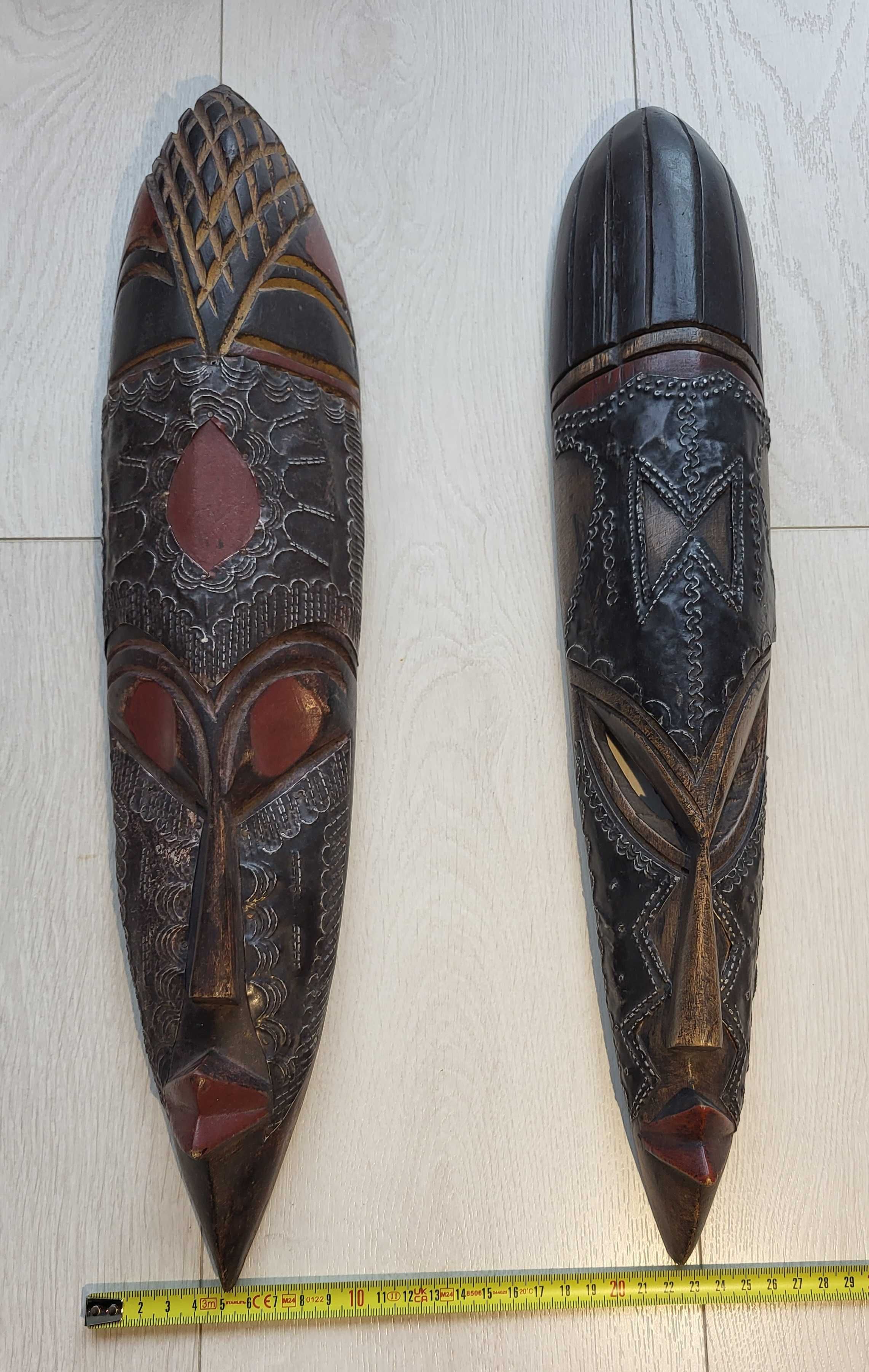 Set de 2 masti africane decorative, autentice si unicate