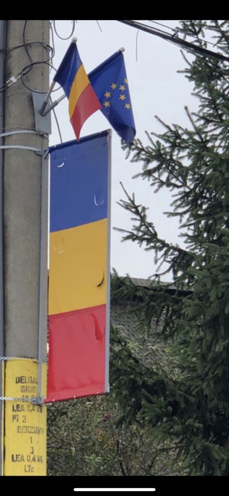 Drapele steag vertical   Exterior / GHIRLANDE Tricolor cauciuc
