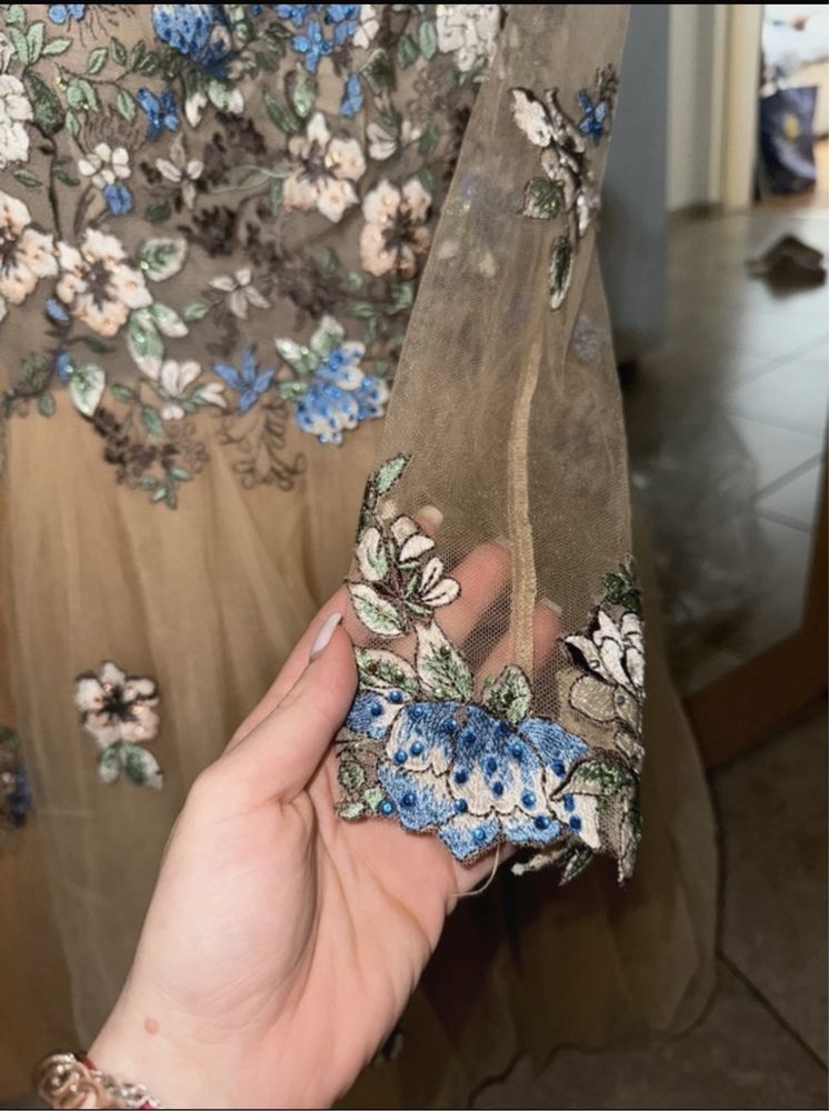 Rochie de seara cu broderie si pietre