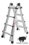 Scari telescopice din aluminiu BLACK65 12+12 trepte
