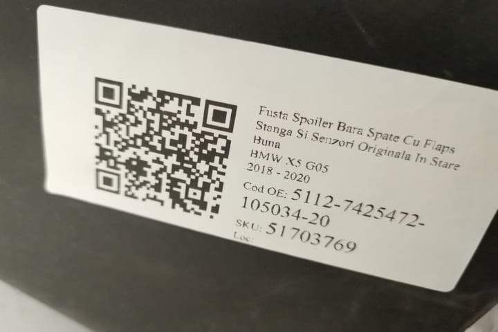 БМВ Х5 / BMW X5 Оригинален заден спойлер с флапове отляво и сензори в