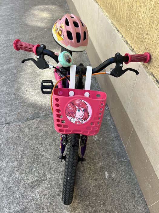 Детски велосипед Drag 14 Rush Розов/Лилав + каска