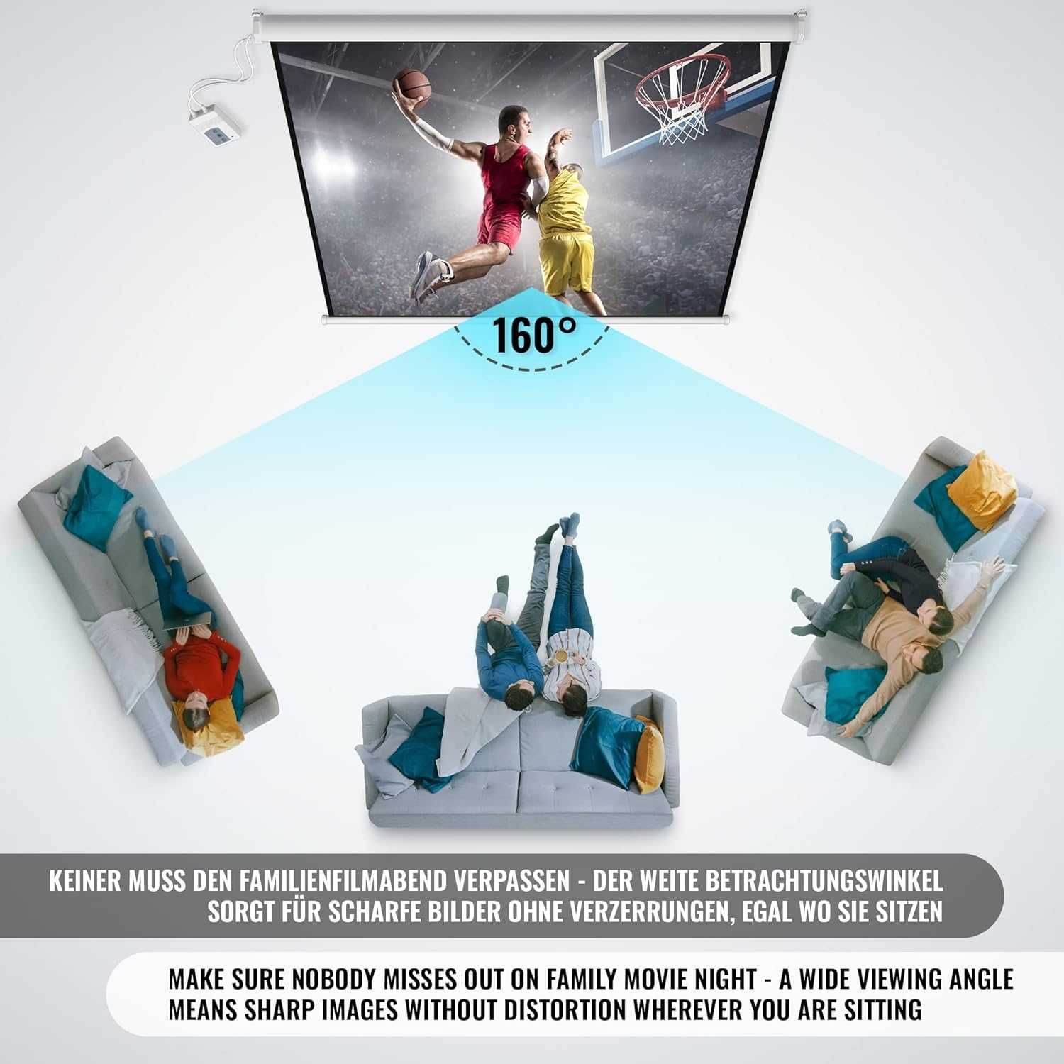 Jago® Моторизиран прожекционен екран